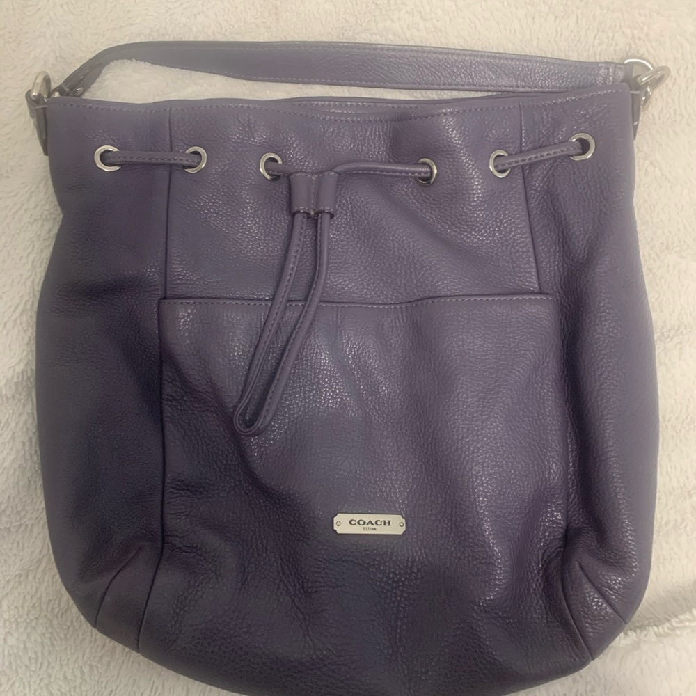 Coach Grey  Leather Shoulder Bag watch video